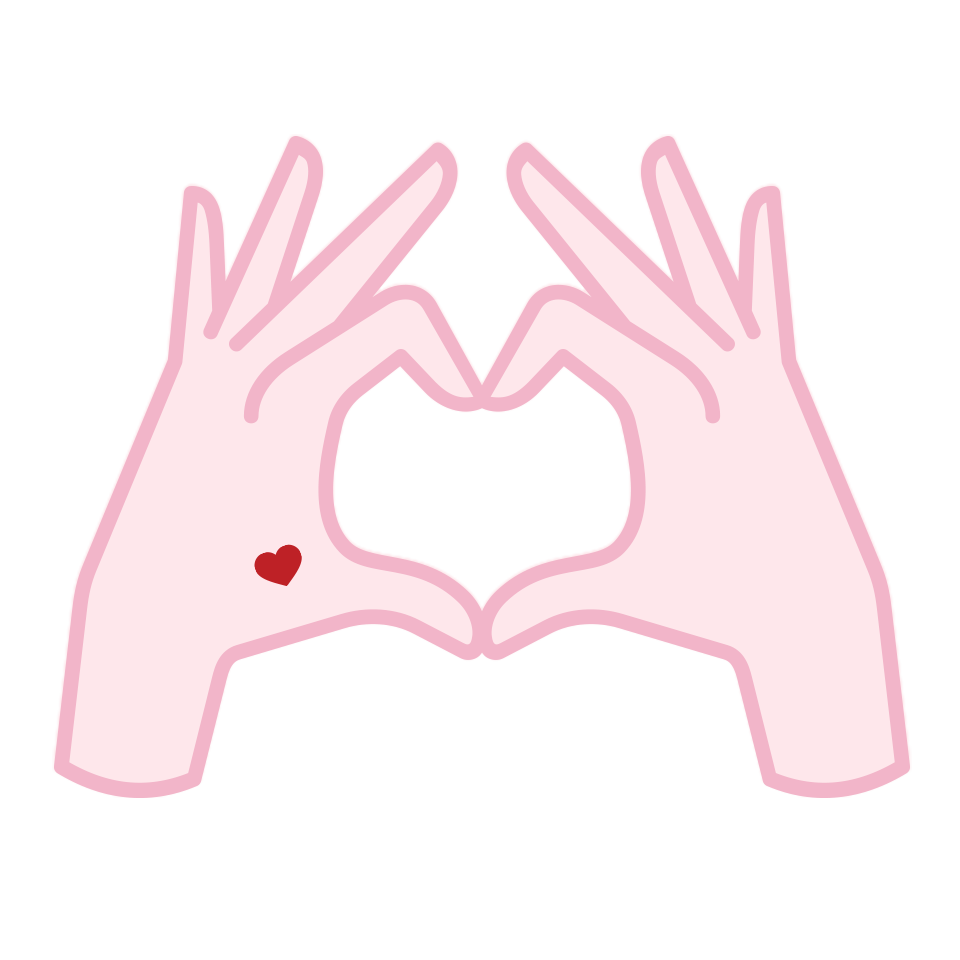 Hands making the shape of a heart
